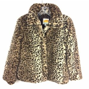 C&C California Leopard Faux Fur Coat